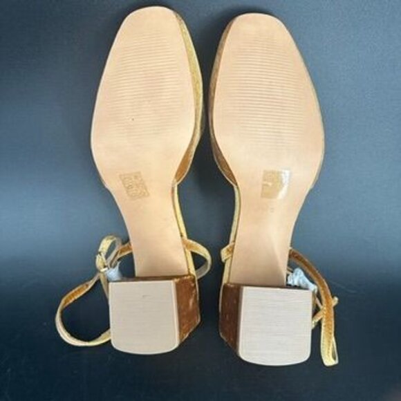 Asos Rust Velvet Square Toe Block Heel Size 8 Closed Toe Criss Cross - Picture 2 of 7